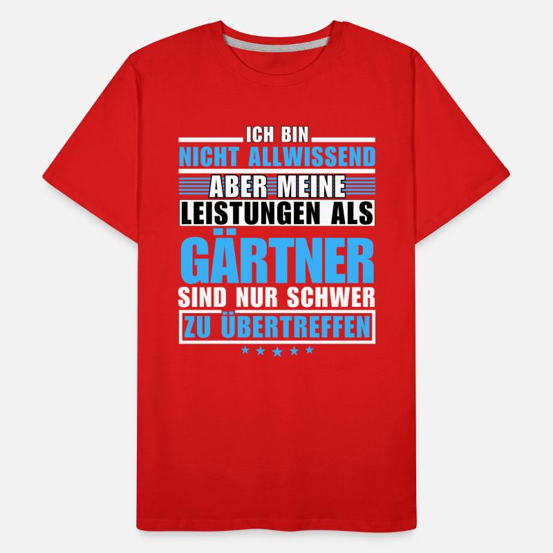 Unmatched performance as a gardener Men's Premium Organic T-Shirt