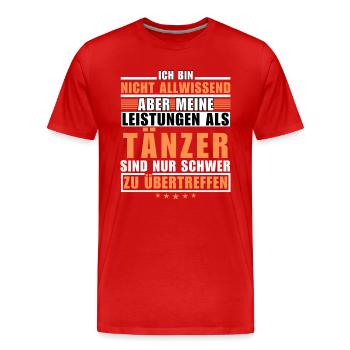 Des performances inégalées en tant que danseuse - T-shirt bio Premium Homme - rouge - Devant - Damien (186cm)