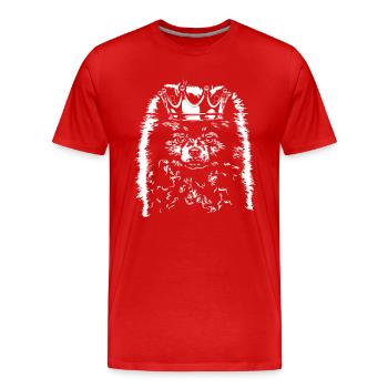 ZWERGSPITZ Poméranie Krone Chiens Chiens Wilsigns - T-shirt bio Premium Homme - rouge - Devant - Damien (186cm)