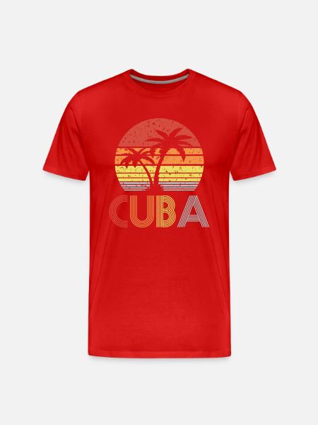 Cuba - Männer Premium Bio T-Shirt - Rot