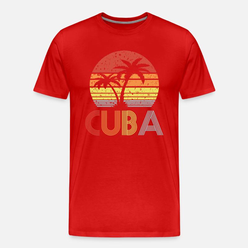 Cuba - Männer Premium Bio T-Shirt - Rot