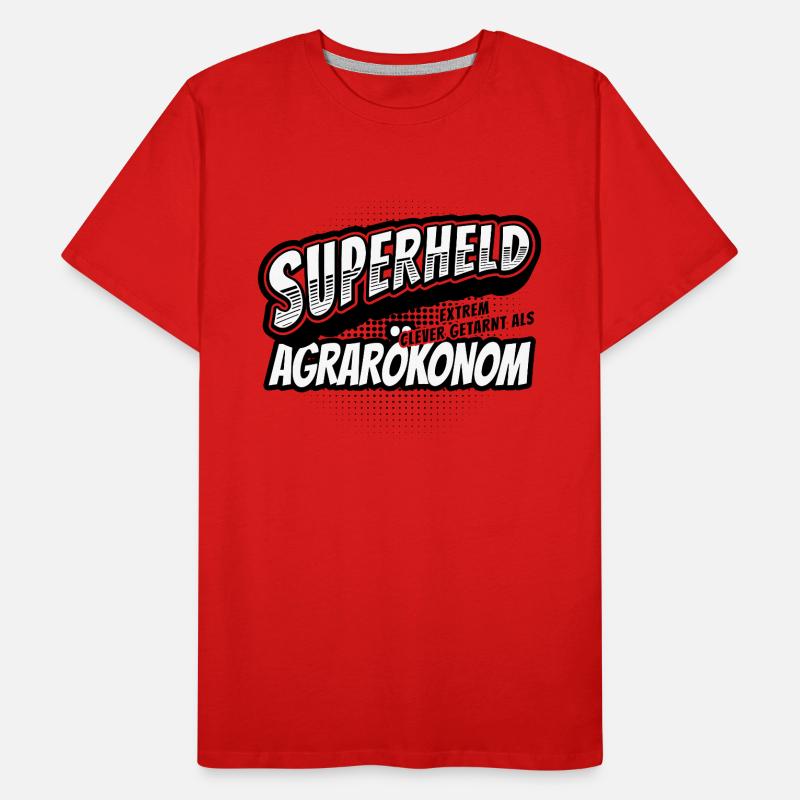 Superheld - extrem clever getarnt als Agrarökonom Männer Premium Bio T-Shirt