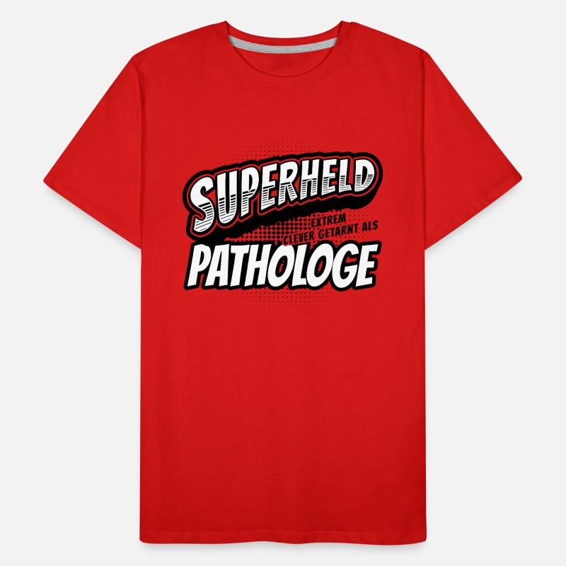 Superheld, clever getarnt als Pathologe Männer Premium Bio T-Shirt