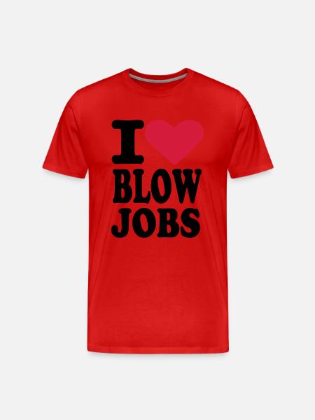 Blowjobs - Männer Premium Bio T-Shirt - Rot
