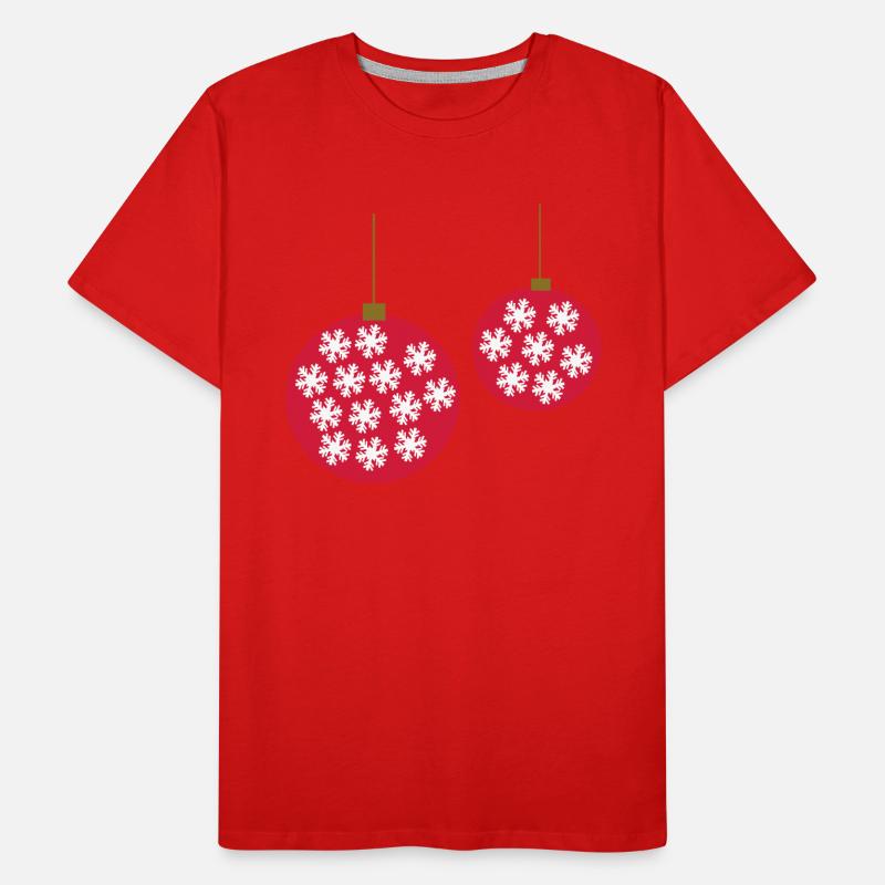 Weihnachtskugel Männer Premium Bio T-Shirt