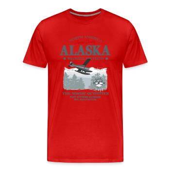 Alaska - Aircraft - Männer Premium Bio T-Shirt - Rot - Vorne - Damien (186cm)