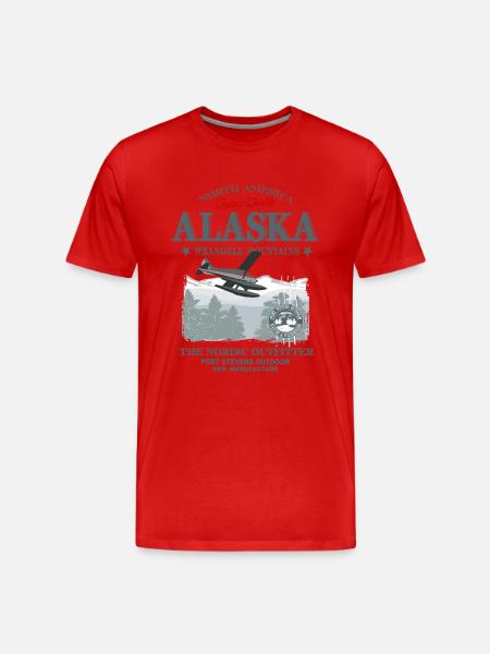 Alaska - Aircraft - Männer Premium Bio T-Shirt - Rot