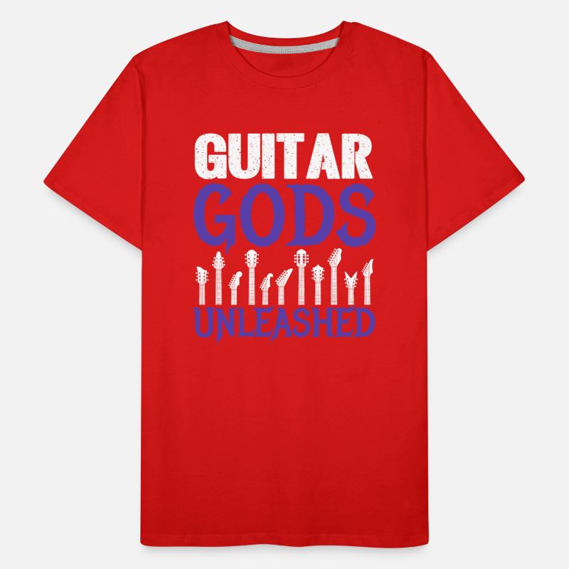 Guitar Gods Unleashed - Guitar Design Men's Premium Organic T-Shirt