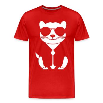 Fröhlicher Misanthrop Schwarzer Humour frecher Spr - T-shirt bio Premium Homme - rouge - Devant - Damien (186cm)