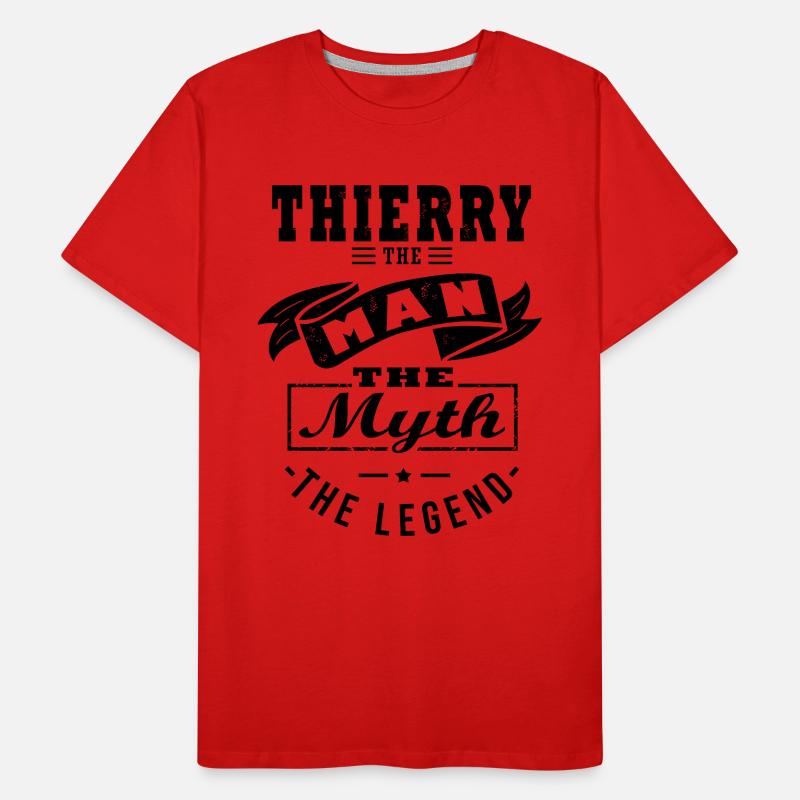 Thierry persönlichen Geschenk Vorname Thierry Männer Premium Bio T-Shirt