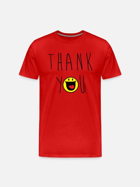 SmileyWorld Thank You Smiley En Riant - T-shirt bio Premium Homme - 