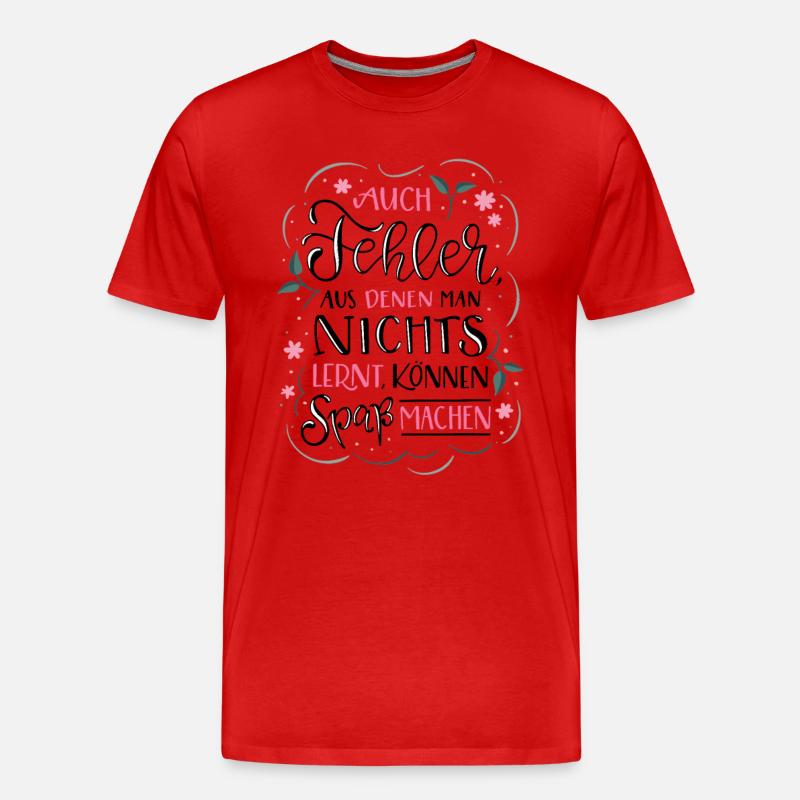 Fehler die Spaß machen - Männer Premium Bio T-Shirt - Rot