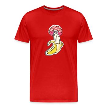 Banana kisses - Männer Premium Bio T-Shirt - Rot - Vorne - Damien (186cm)