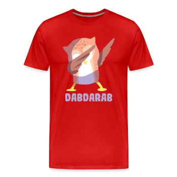 hibou hibou doux danse tamponnant Déclaration Fun cadeau - T-shirt bio Premium Homme - rouge - Devant - Damien (186cm)
