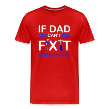 Vatertag Geschenk Vater Vaterschaft - Männer Premium Bio T-Shirt - Rot - Vorne - Damien (186cm)