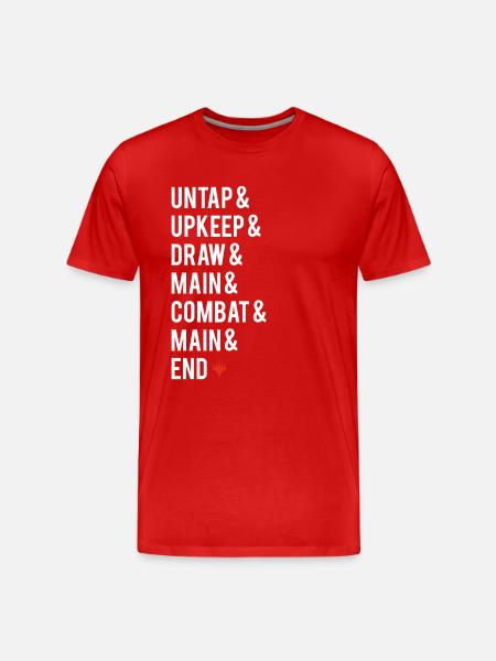 Magic: The Gathering Spielzug Phasen Weiß - Männer Premium Bio T-Shirt - 