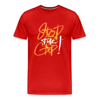Stop The Cap ! Only One Place - Men's Premium Organic T-Shirt - red - Front - Damien (186cm)