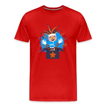Clown, Carnival, Carnival, Carnival Costume, Parade, Celebration, Jester, - Men's Premium Organic T-Shirt - red - Front - Damien (186cm)