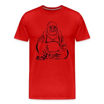 Bouddha - T-shirt bio Premium Homme - rouge - Devant - Damien (186cm)