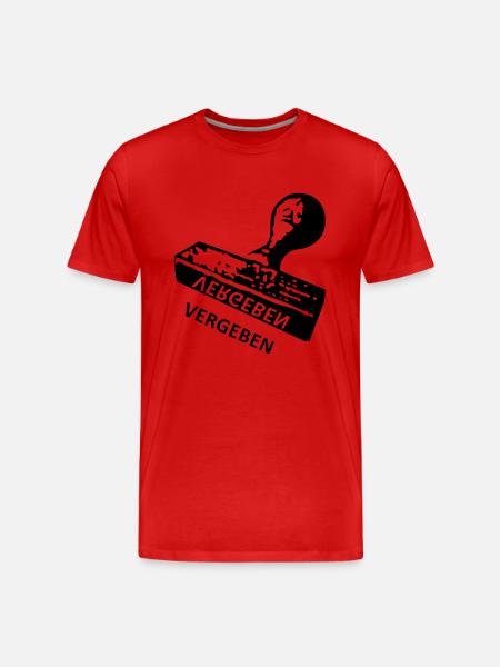 Vergeben - Stempel - Männer Premium Bio T-Shirt - Rot