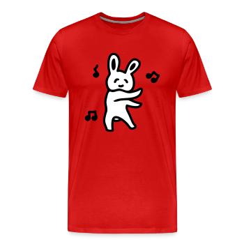 Lapin Partie - T-shirt bio Premium Homme - rouge - Devant - Damien (186cm)