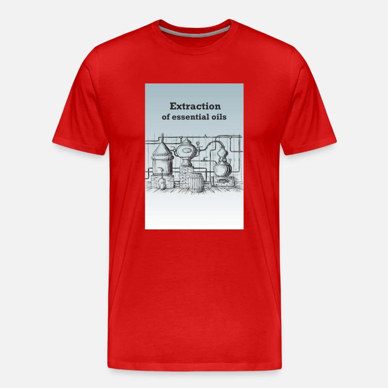 Extraktion von ätherischen Ölen - Männer Premium Bio T-Shirt - Rot