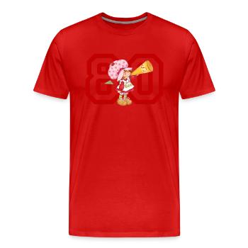 Emily Erdbeer Mit 80-Design - Männer Premium Bio T-Shirt - Rot - Vorne - Damien (186cm)