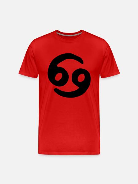 cancer zodiac - Men's Premium Organic T-Shirt - red