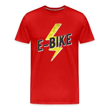 E Bike E-Bike - T-shirt bio Premium Homme - rouge - Devant - Damien (186cm)