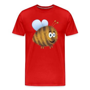 Drôle de bourdon - T-shirt bio Premium Homme - rouge - Devant - Damien (186cm)