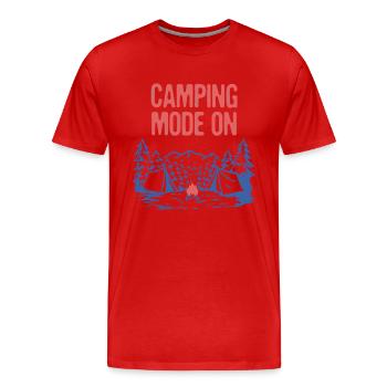 Camping Mode On Wildlife Nature Lover Outdoor - Men's Premium Organic T-Shirt - red - Front - Damien (186cm)