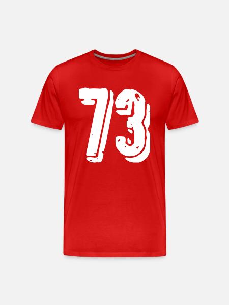 73 number jersey - Men's Premium Organic T-Shirt - red