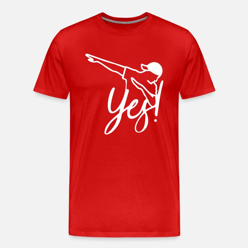 Weißes Servlet-Logo - Männer Premium Bio T-Shirt - Rot
