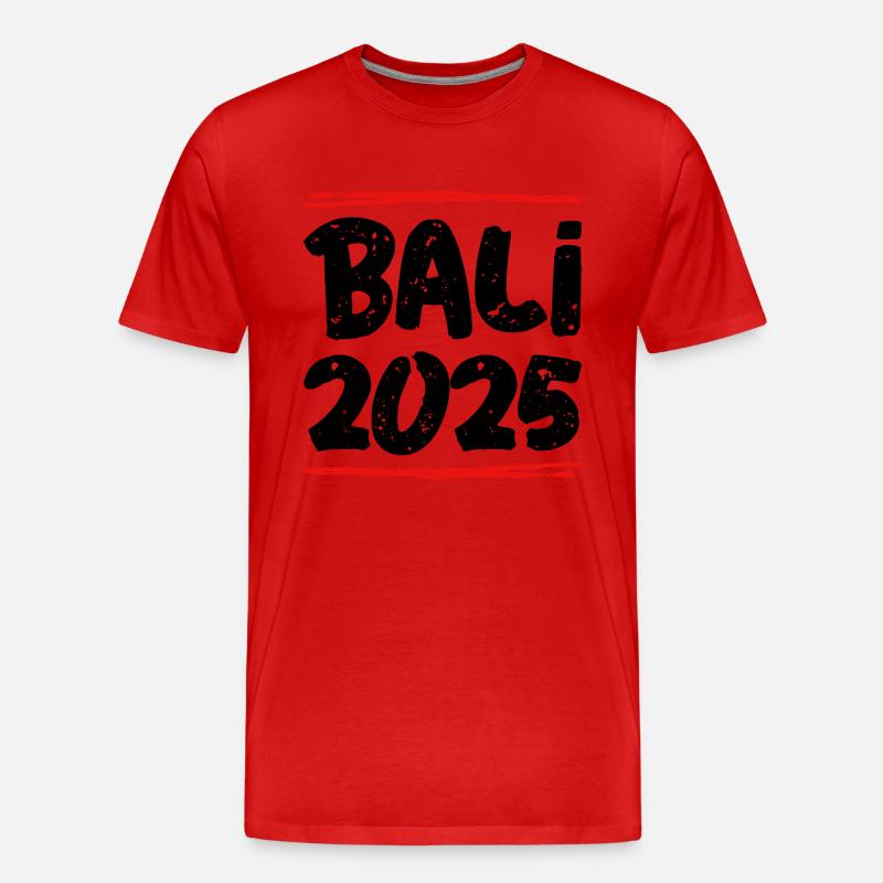 Bali 2025 Spruch - Männer Premium Bio T-Shirt - Rot