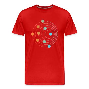 Effet Doppler - T-shirt bio Premium Homme - rouge - Devant - Damien (186cm)