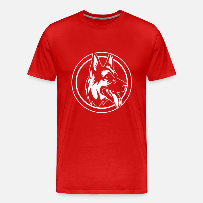 Deutscher Schäferhund - Männer Premium Bio T-Shirt - Rot