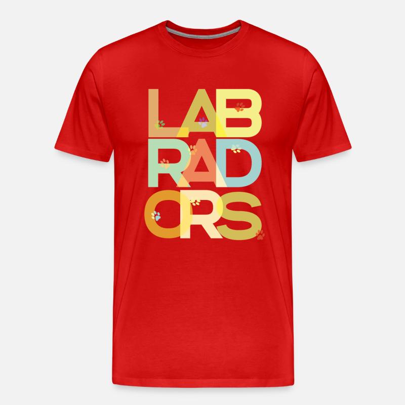 Labrador Hund Labradore - Männer Premium Bio T-Shirt - Rot