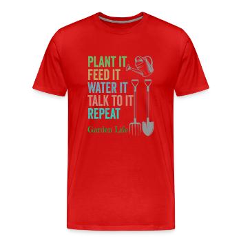 Jardinage Vie de jardin - T-shirt bio Premium Homme - rouge - Devant - Damien (186cm)