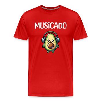 Musicado - Men's Premium Organic T-Shirt - red - Front - Damien (186cm)