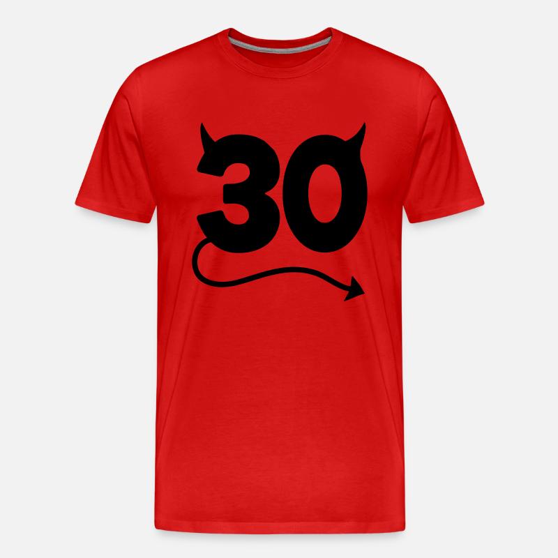 30th Birthday - Männer Premium Bio T-Shirt - Rot