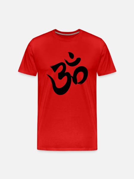 Aum Om Symbol - Men's Premium Organic T-Shirt - red