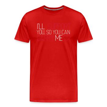 Support & Carry (League of Legends) - T-shirt bio Premium Homme - rouge - Devant - Damien (186cm)