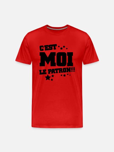 C'est Moi LE pAtron!!! - T-shirt bio Premium Homme - rouge