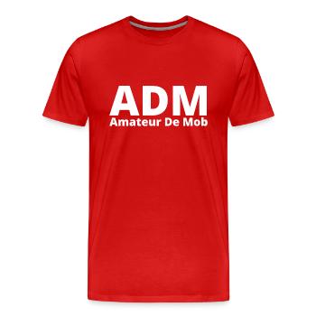 ADM Amateur De Mob. Moped gift - Men's Premium Organic T-Shirt - red - Front - Damien (186cm)
