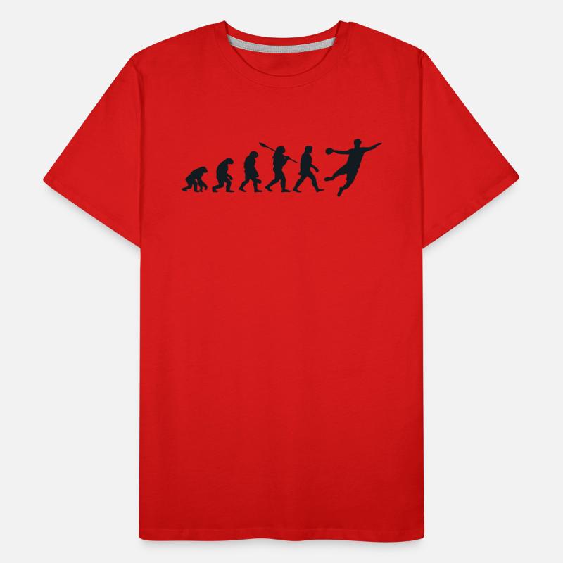 Darwin Evolution for Volleyballists 🏐 Men's Premium Organic T-Shirt