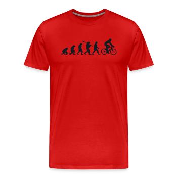 Darwin Evolution für Radfahrer 🚴 ♀️ - Männer Premium Bio T-Shirt - Rot - Vorne - Damien (186cm)