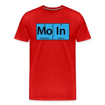 MoIn Periodensystem - Männer Premium Bio T-Shirt - Rot - Vorne - Damien (186cm)