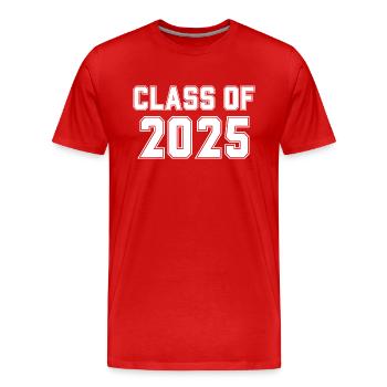 Classe de 2025 - T-shirt bio Premium Homme - rouge - Devant - Damien (186cm)