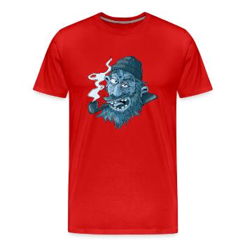 marin - T-shirt bio Premium Homme - rouge - Devant - Damien (186cm)