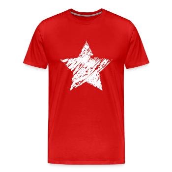 White Star - Männer Premium Bio T-Shirt - Rot - Vorne - Damien (186cm)